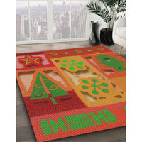 Patterned Red Novelty Rug, pat727