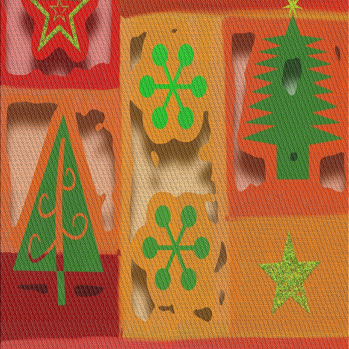 Patterned Red Novelty Rug, pat727