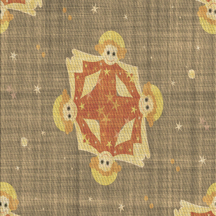 Patterned Light Brown Rug, pat728brn