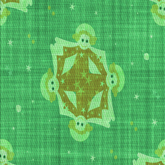 Patterned Neon Green Rug, pat728grn