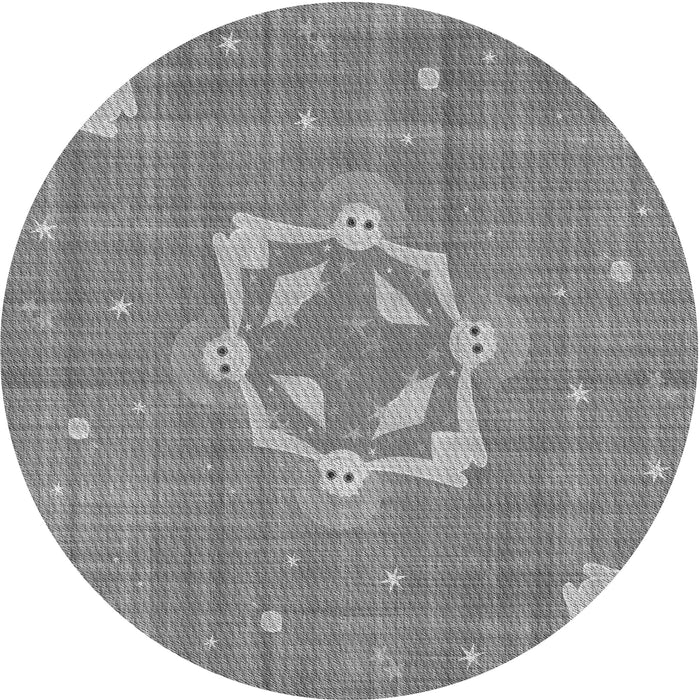 Square Machine Washable Transitional Smokey Gray Rug in a Living Room, wshpat728gry