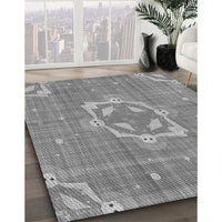 Patterned Smokey Gray Rug, pat728gry