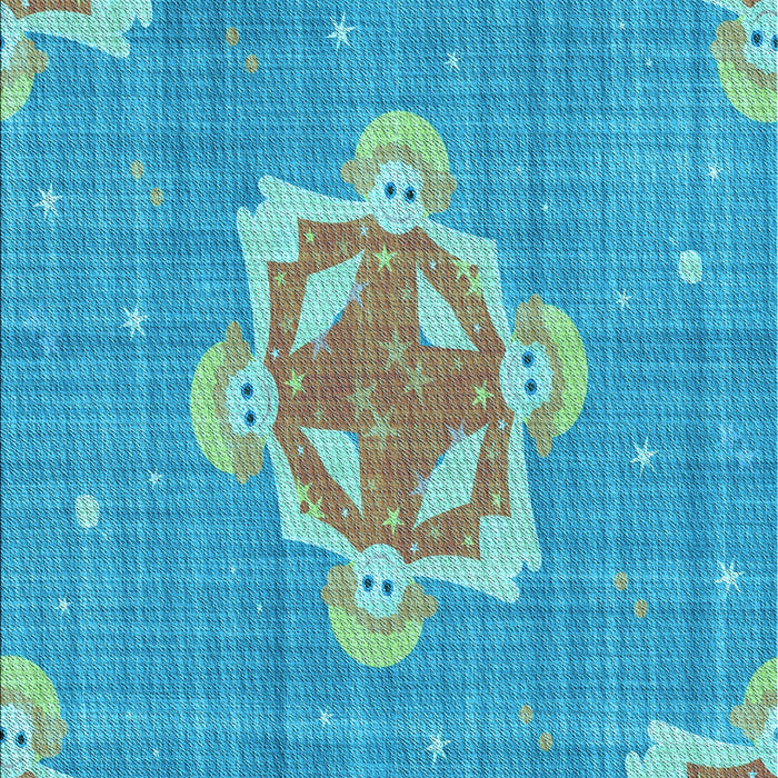 Patterned Blue Ivy Blue Rug, pat728lblu