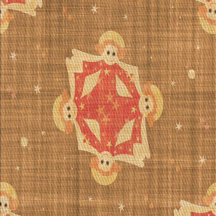 Patterned Orange Rug, pat728org