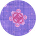 Square Patterned Purple Rug, pat728pur