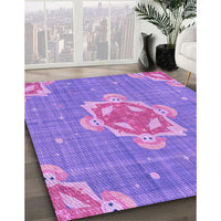 Patterned Purple Rug, pat728pur