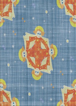 Patterned Purple Novelty Rug, pat728