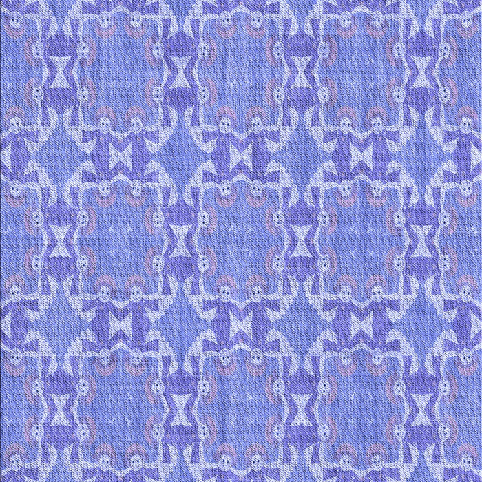 Patterned Jeans Blue Rug, pat729blu