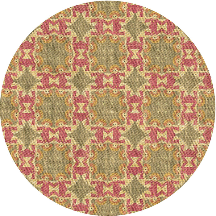 Square Patterned Metallic Gold Rug, pat729brn