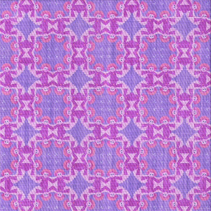 Round Patterned Violet Purple Rug, pat729pur