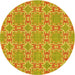 Square Machine Washable Transitional Deep Yellow Rug in a Living Room, wshpat729yw