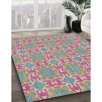 Patterned Raspberry Purple Novelty Rug, pat729