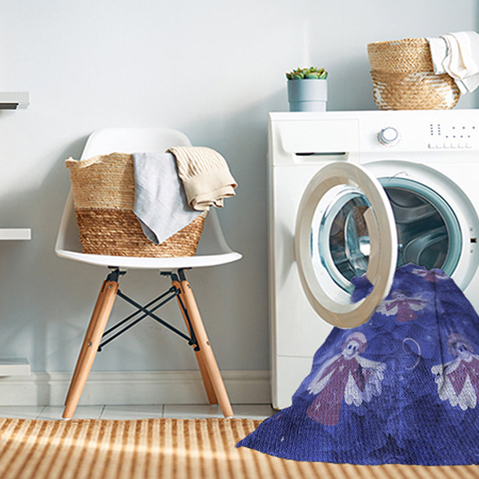 Machine Washable Transitional Light Slate Blue Rug in a Washing Machine, wshpat730blu