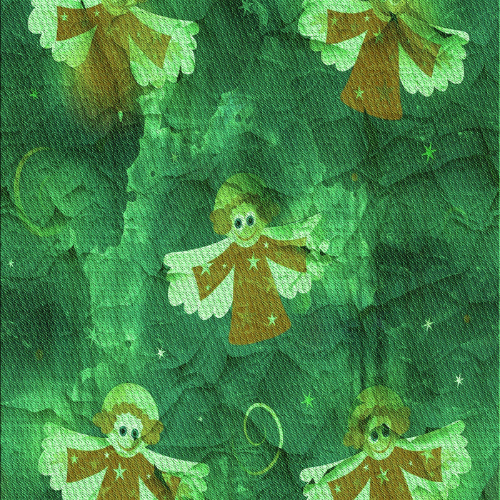 Patterned Deep Emerald Green Rug, pat730grn