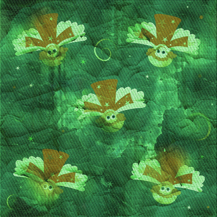 Round Patterned Deep Emerald Green Rug, pat730grn