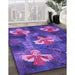 Patterned Amethyst Purple Rug in Family Room, pat730pur