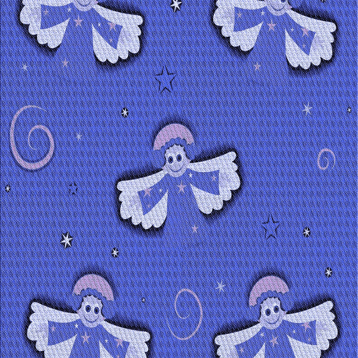 Patterned Sky Blue Rug, pat731blu