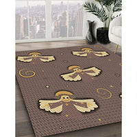 Patterned Coffee Brown Rug, pat731brn