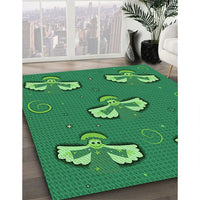 Patterned Forest Green Rug, pat731grn