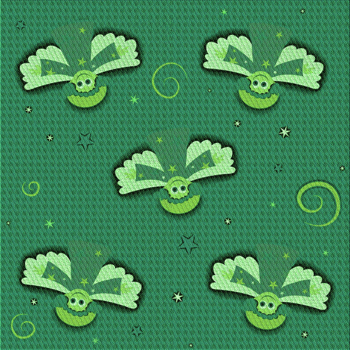 Round Patterned Forest Green Rug, pat731grn