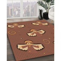 Patterned Brown Red Rug, pat731org