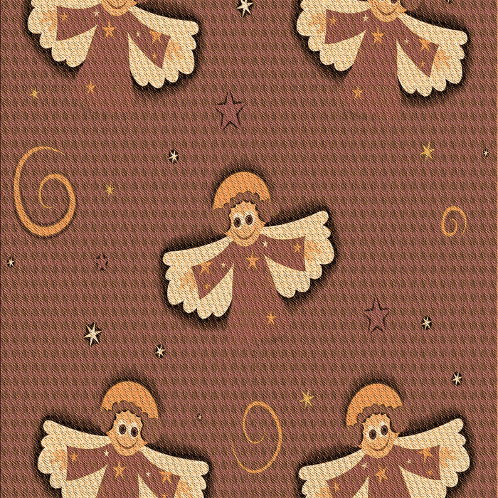 Patterned Brown Red Rug, pat731org
