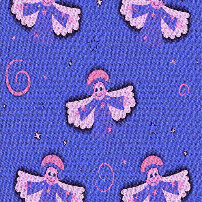 Patterned Light Slate Blue Rug, pat731pur