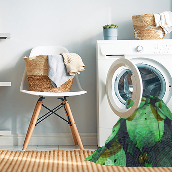 Machine Washable Transitional Medium Forest Green Rug in a Washing Machine, wshpat732grn