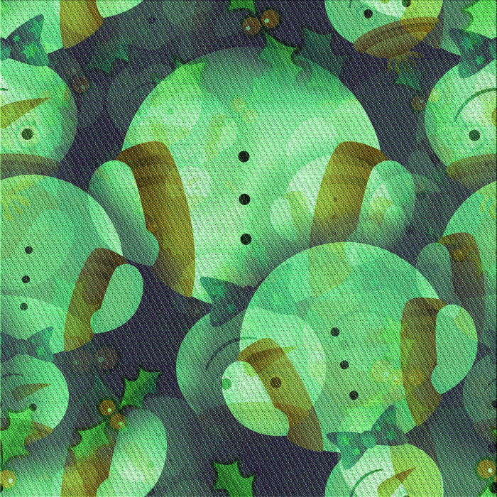 Round Patterned Medium Forest Green Rug, pat732grn