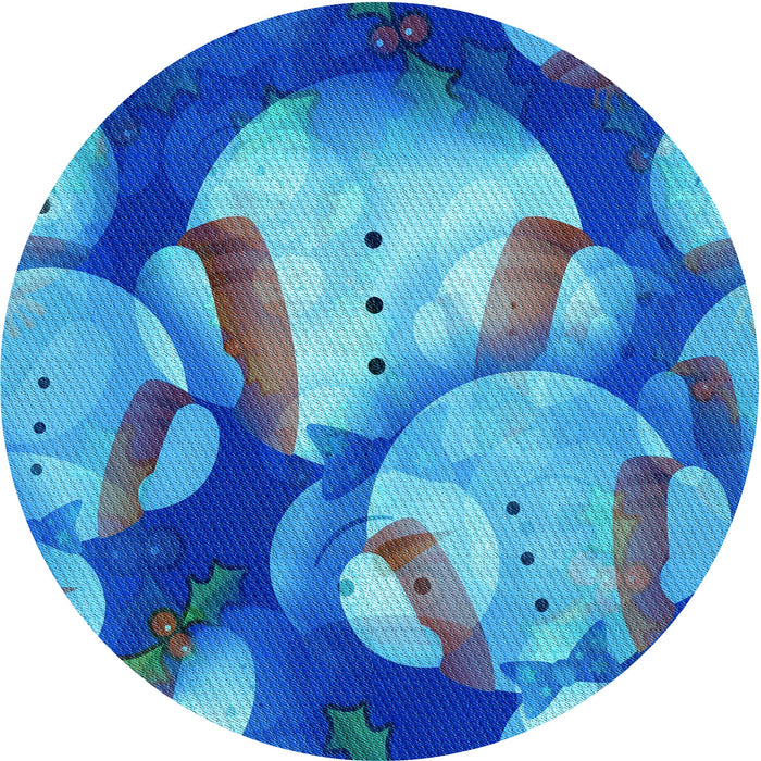 Square Machine Washable Transitional Bright Turquoise Blue Rug in a Living Room, wshpat732lblu