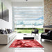 Machine Washable Transitional Red Rug in a Kitchen, wshpat732rd