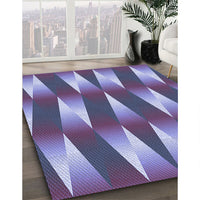 Patterned Purple Mimosa Purple Rug, pat733blu