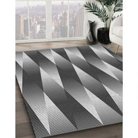 Patterned Dark Gray Rug, pat733gry