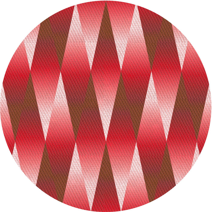 Square Patterned Red Rug, pat733rd