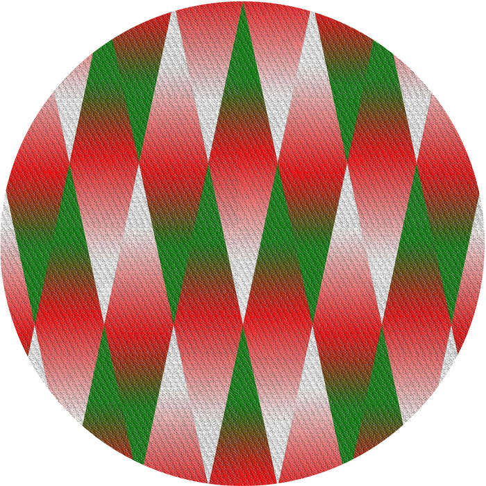 Sideview of Patterned Red Novelty Rug, pat733