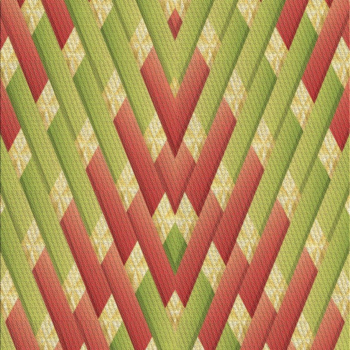 Patterned Red Rug, pat734brn