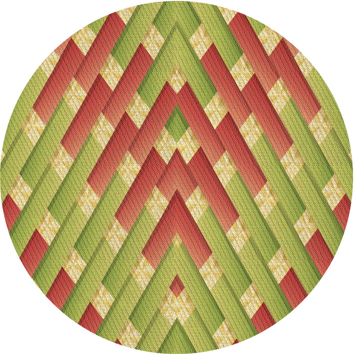 Square Patterned Red Rug, pat734brn