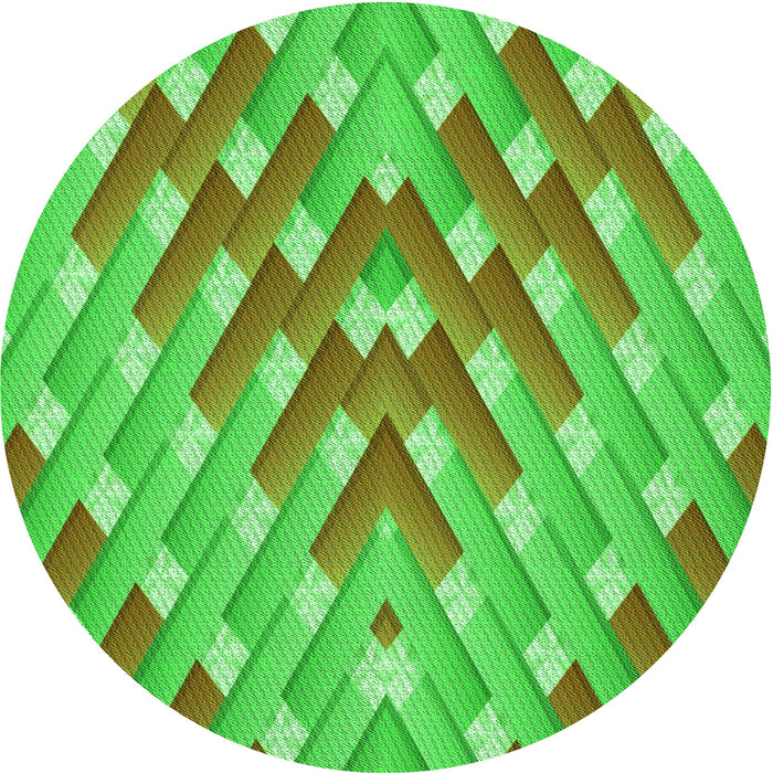 Square Patterned Neon Green Rug, pat734grn