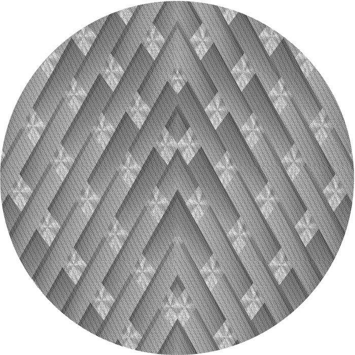 Square Patterned Dark Gray Rug, pat734gry