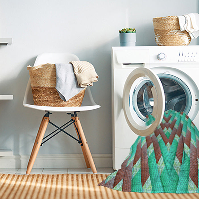 Machine Washable Transitional Army Brown Rug in a Washing Machine, wshpat734lblu