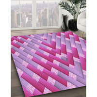 Patterned Violet Purple Rug, pat734pur