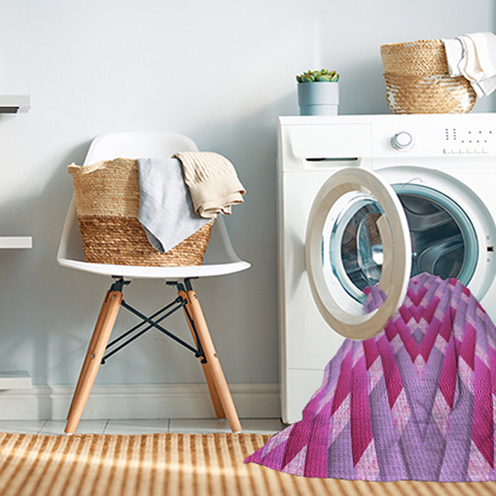 Machine Washable Transitional Violet Purple Rug in a Washing Machine, wshpat734pur