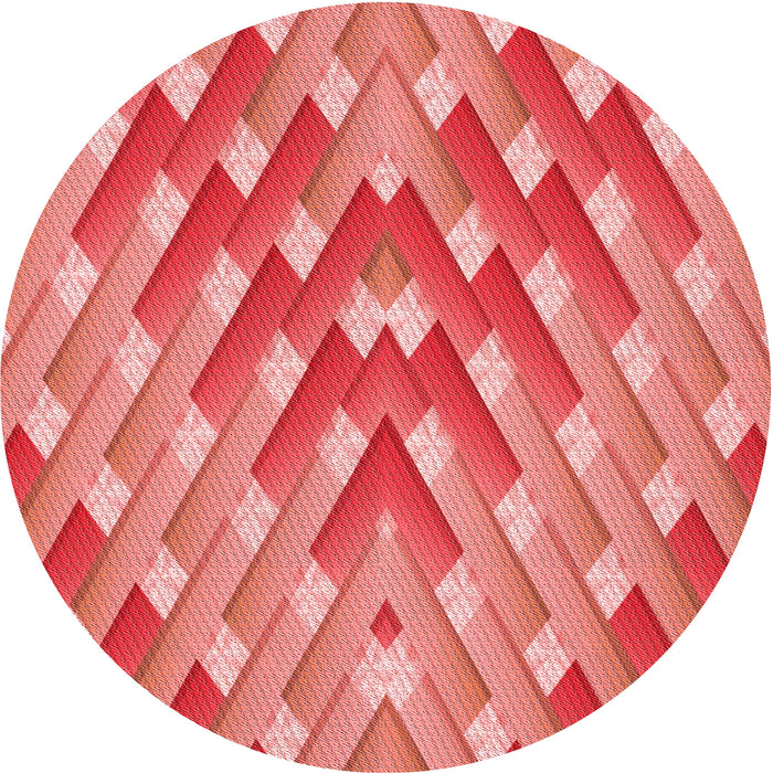 Square Patterned Red Rug, pat734rd