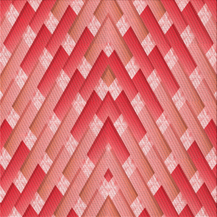 Round Patterned Red Rug, pat734rd