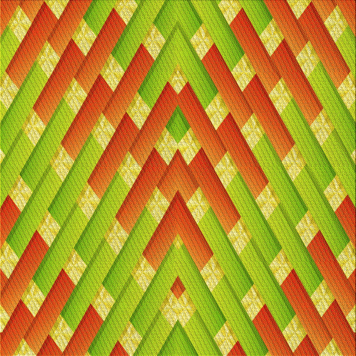 Round Patterned Green Rug, pat734yw