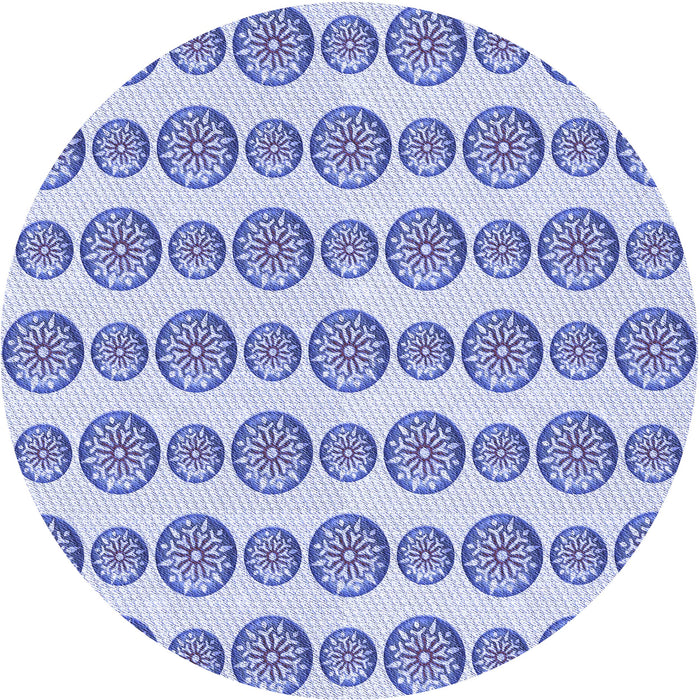 Square Patterned Blue Rug, pat735blu