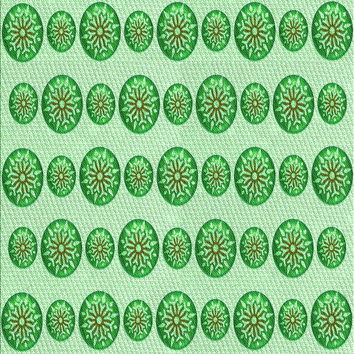 Patterned Green Rug, pat735grn