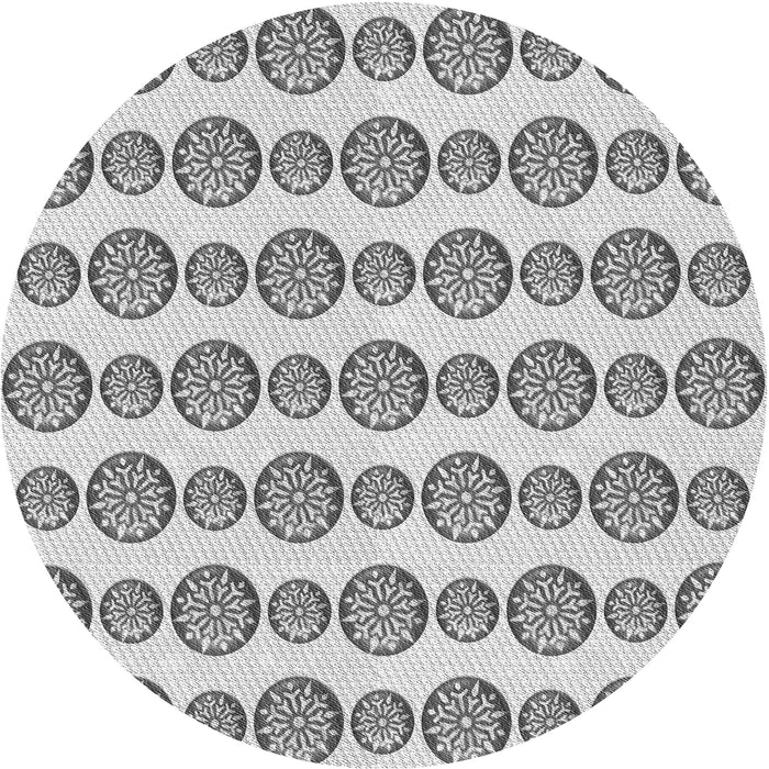 Square Patterned Silver Gray Rug, pat735gry