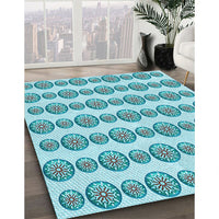 Patterned Blue Rug, pat735lblu