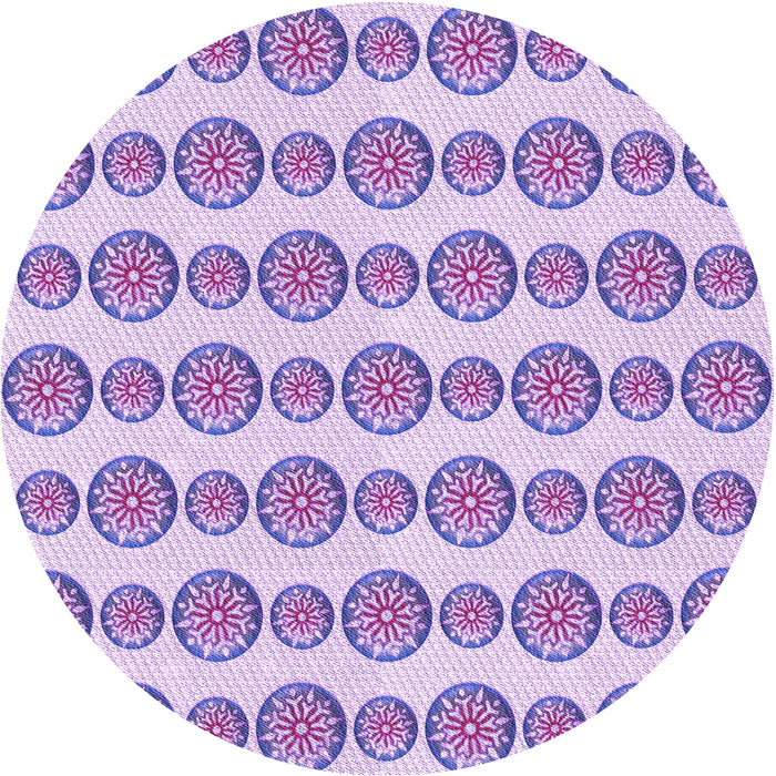 Square Patterned Blossom Pink Rug, pat735pur